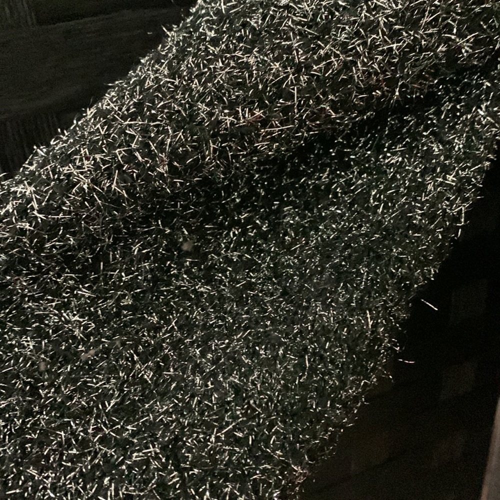 BOGO Sparkly Dark Green, Black, and Silver Sweater - Picture 3 of 3